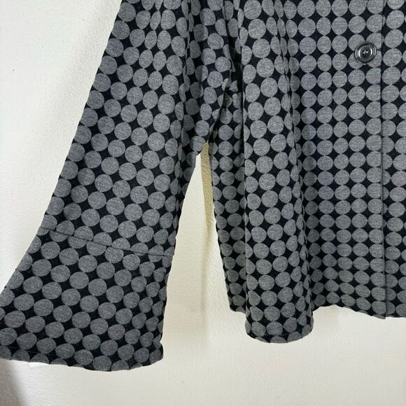 Bryn Walker Lagenlook Knit Button Front Jacket Cardigan Sweater Polka Dot Medium - Picture 2 of 8